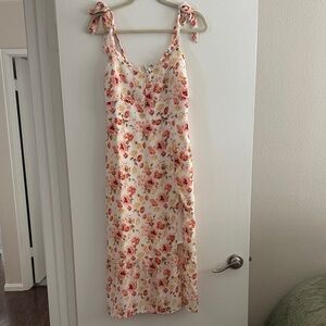 Abercrombie and fitch Floral Tie-Shoulder Maxi Dress